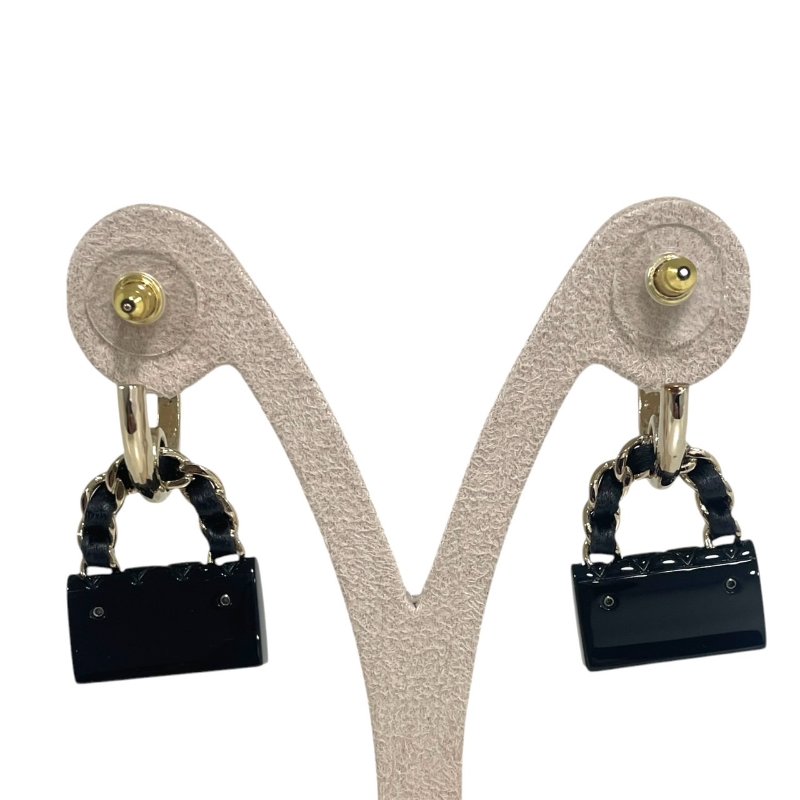 CHANEL 香奈兒 CF造型耳環 合金 金色-1