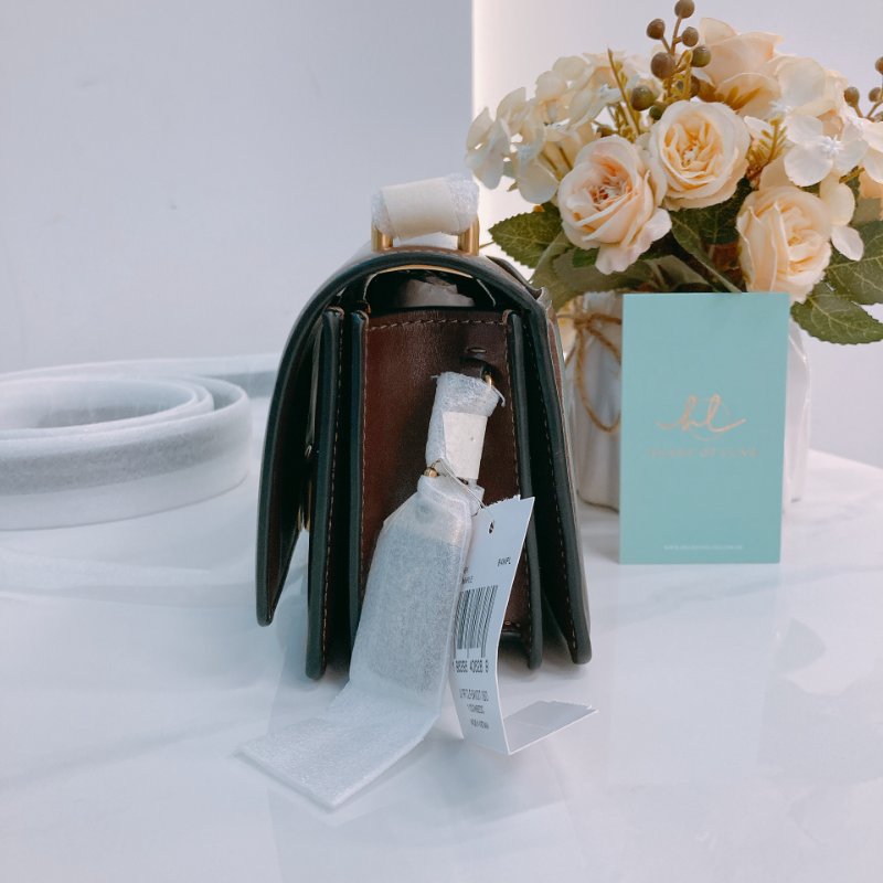 MS0662 Coach 蔻馳C扣肩帶包包 Bandit 18cm Crossbody Calfskin Burgundy-2