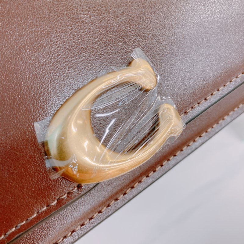 MS0662 Coach 蔻馳C扣肩帶包包 Bandit 18cm Crossbody Calfskin Burgundy-6