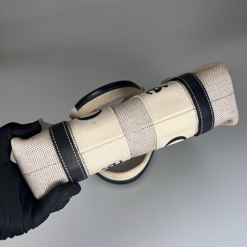 CHLOE 04217565 WOODY 深藍手提包 小號 舊款-4