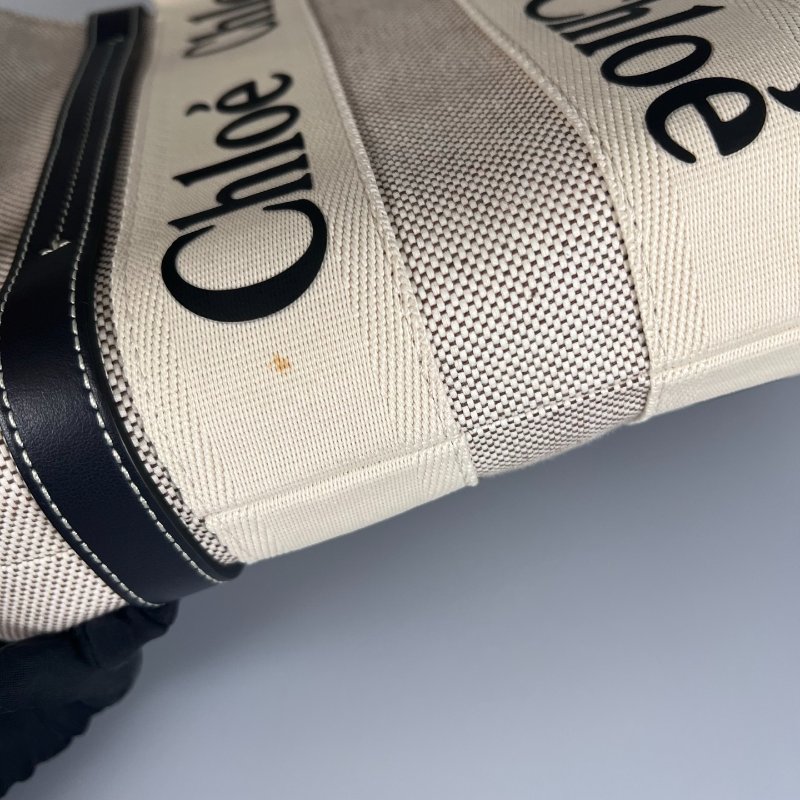 CHLOE 04217565 WOODY 深藍手提包 小號 舊款-7