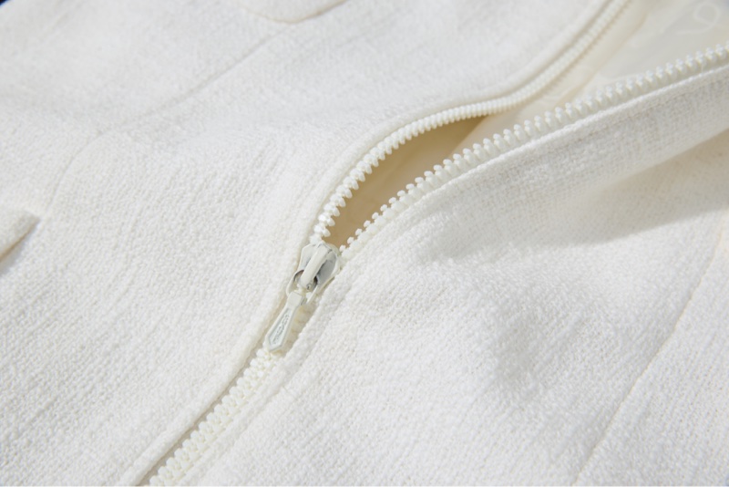 CHANEL奶白色粗花呢外套-6