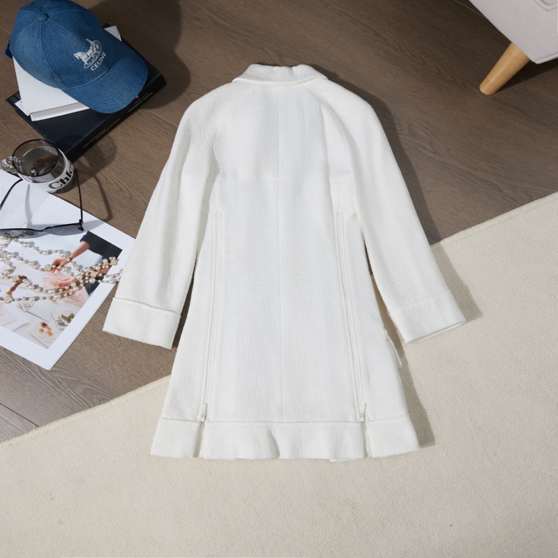 CHANEL奶白色粗花呢外套-8