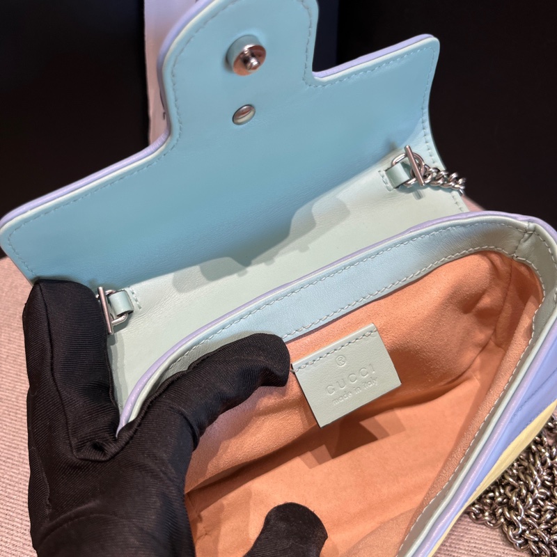 GUCCI古馳 Marmont馬卡龍色馬蒙迷你mini-6