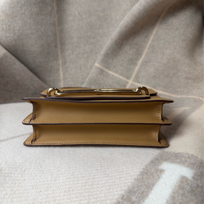 愛馬仕 Hermes Mini Roulis 餅乾色 金釦-2