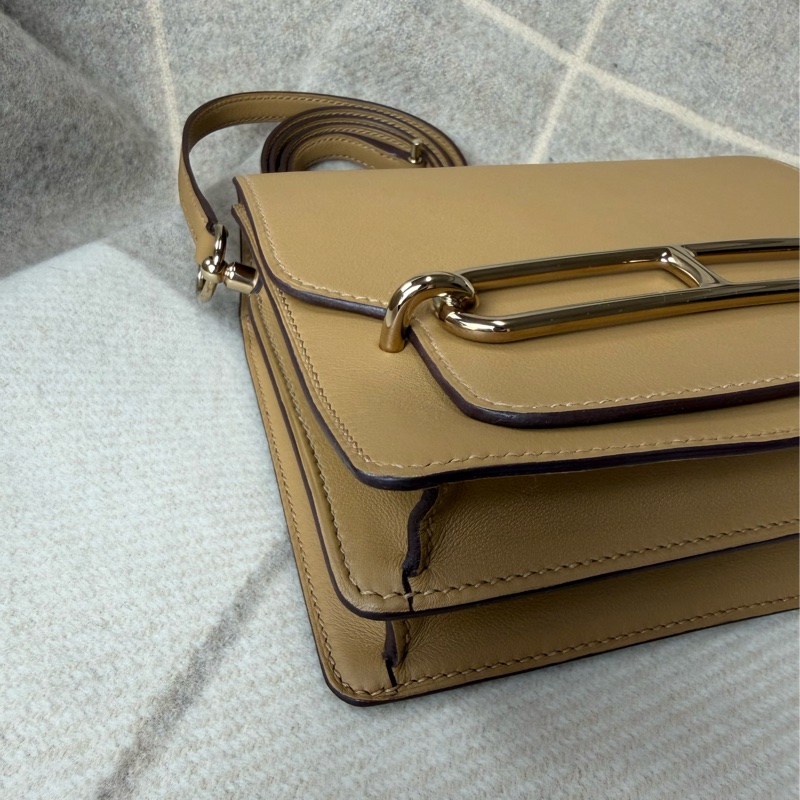愛馬仕 Hermes Mini Roulis 餅乾色 金釦-3