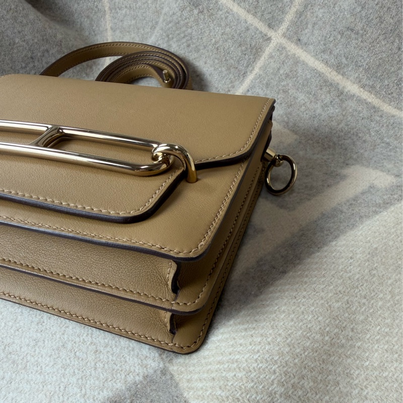 愛馬仕 Hermes Mini Roulis 餅乾色 金釦-4