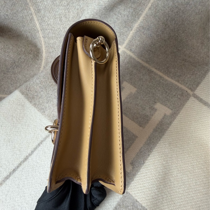 愛馬仕 Hermes Mini Roulis 餅乾色 金釦-8