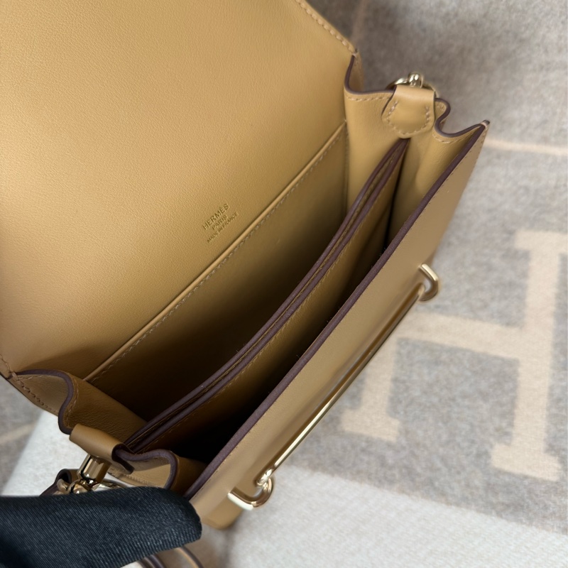 愛馬仕 Hermes Mini Roulis 餅乾色 金釦-10