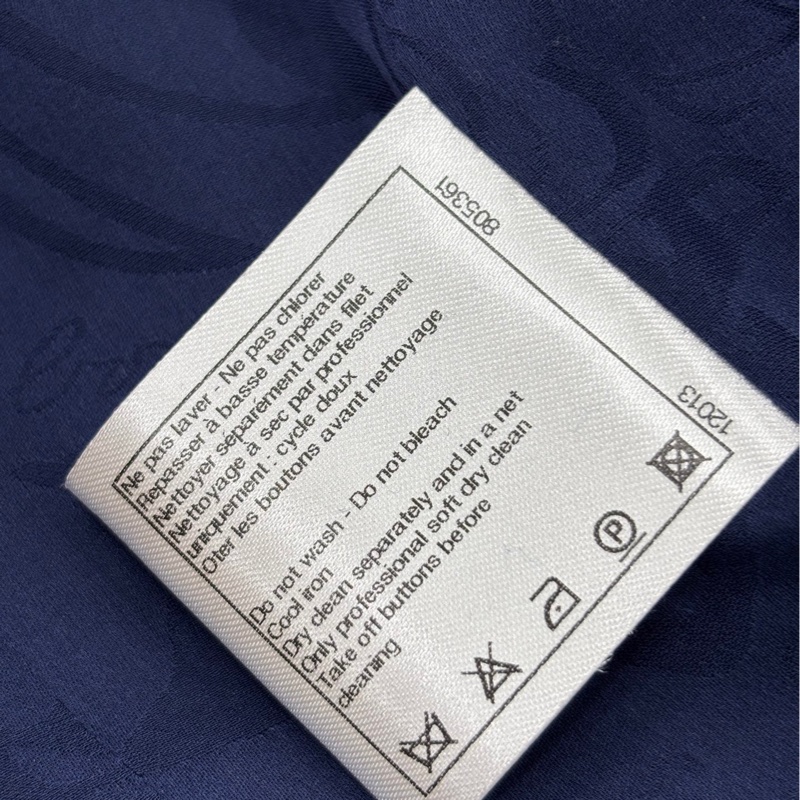 Chanel香奈兒 13P藏青色圓領粗花呢編織小流蘇外套 劉詩詩同款 34碼-4