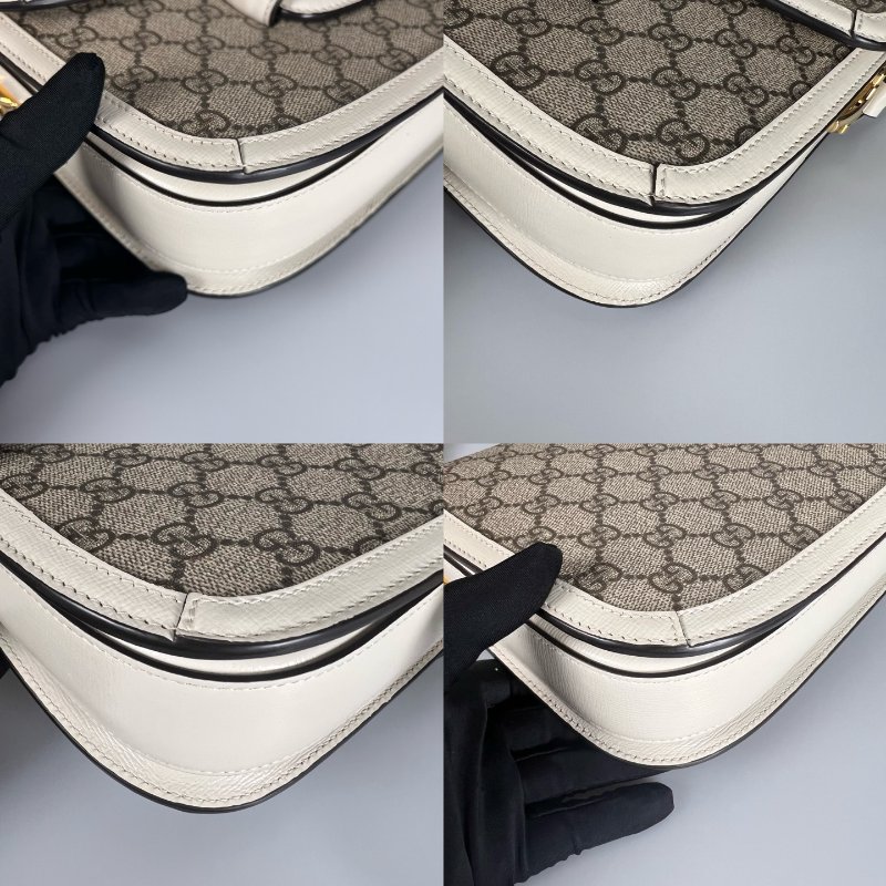 GUCCI 602204 白色1955肩背包 小號-11