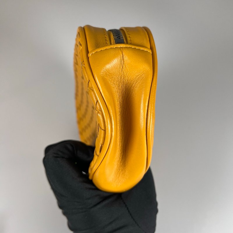 BV B07790971V 黃色小編織腰包-2