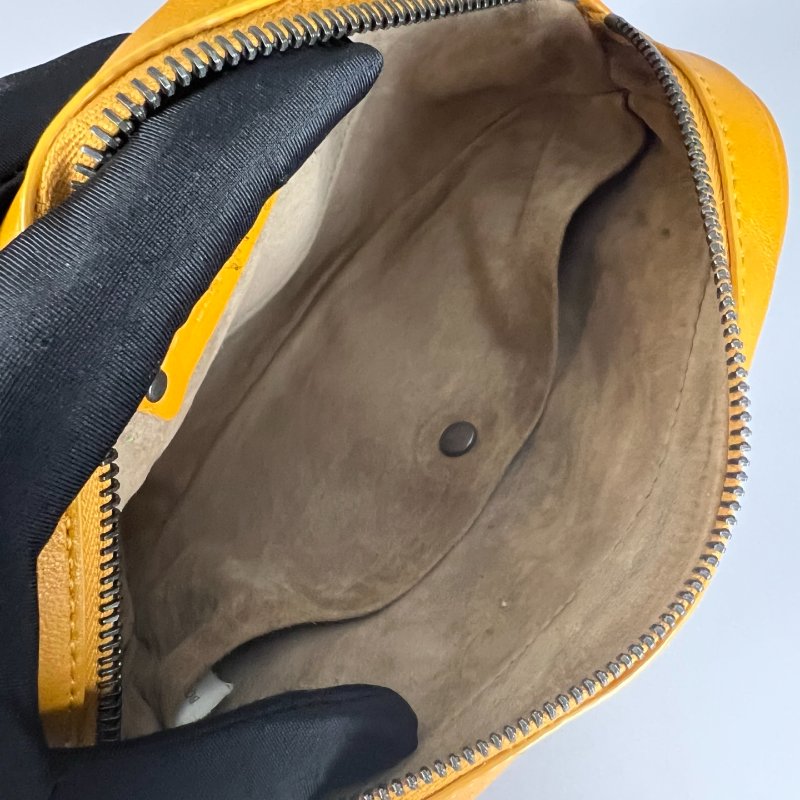 BV B07790971V 黃色小編織腰包-5