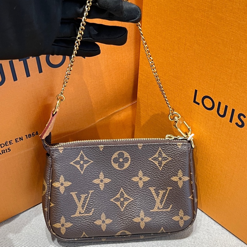 LV 老花小麻將mini鏈條包-0