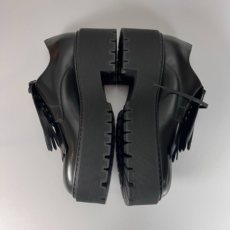 全新品 HERMES BR232057Z 黑厚底鞋#38.5-3