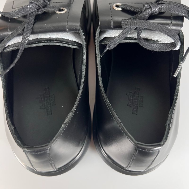 全新品 HERMES BR232057Z 黑厚底鞋#38.5-4