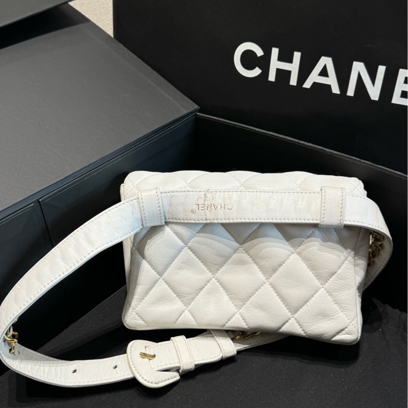 Chanel香奈兒白金羊皮腰包-3