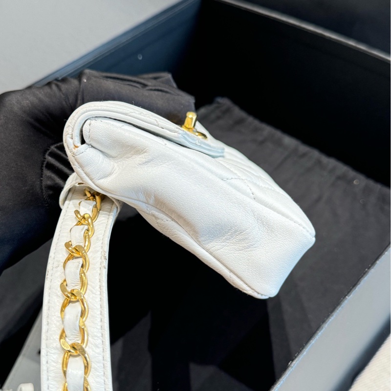 Chanel香奈兒白金羊皮腰包-4