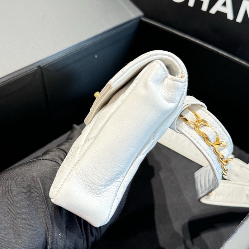 Chanel香奈兒白金羊皮腰包-5