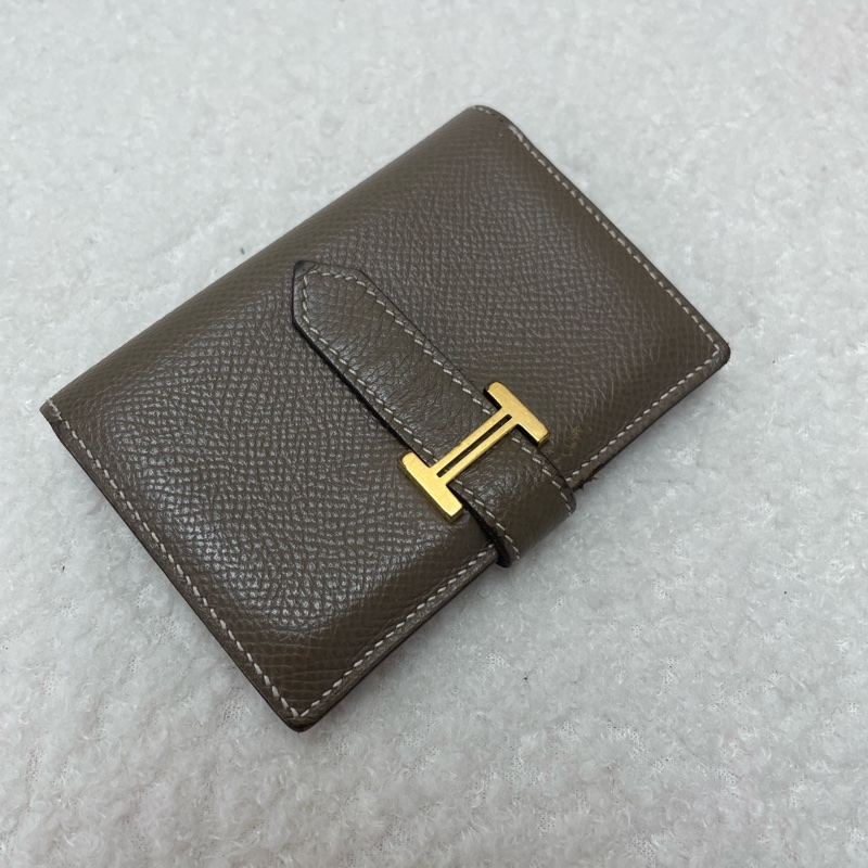 Hermes 愛馬仕 大象灰 零錢包 卡包-0