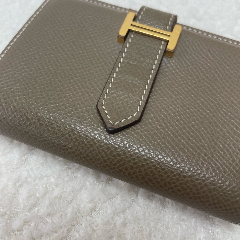 Hermes 愛馬仕 大象灰 零錢包 卡包-6