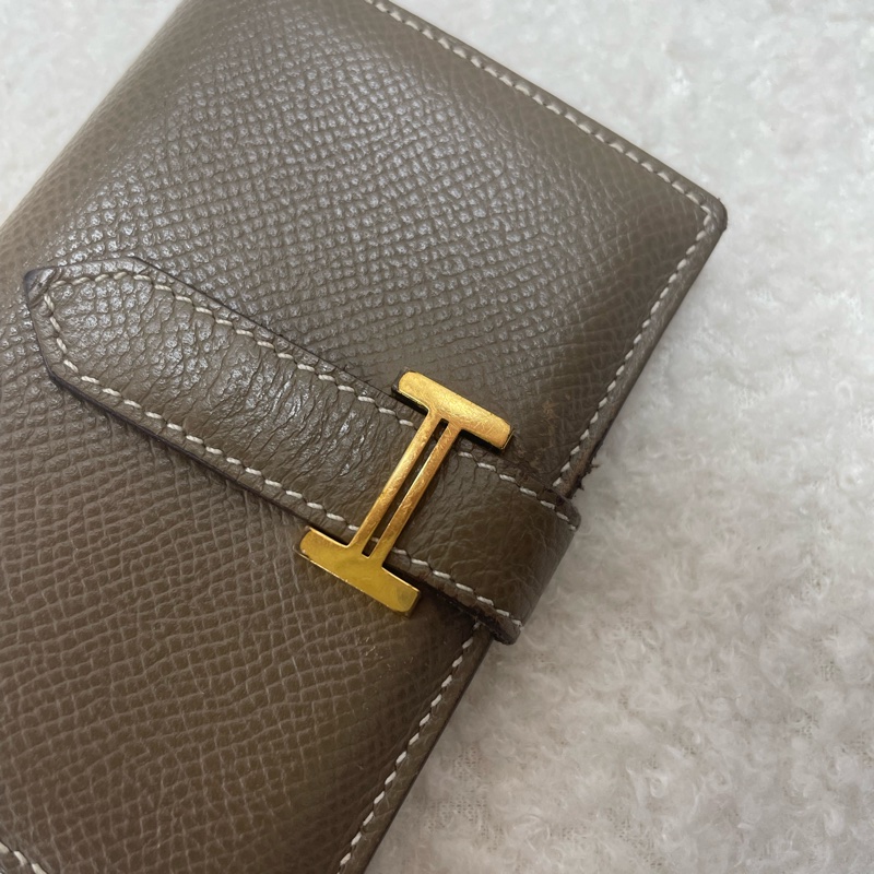 Hermes 愛馬仕 大象灰 零錢包 卡包-7