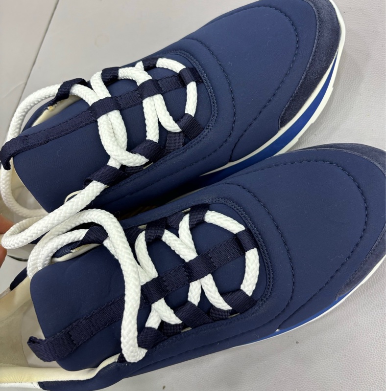 Hermes 愛馬仕 深藍拼接撞色休閒運動鞋 38.5碼-2