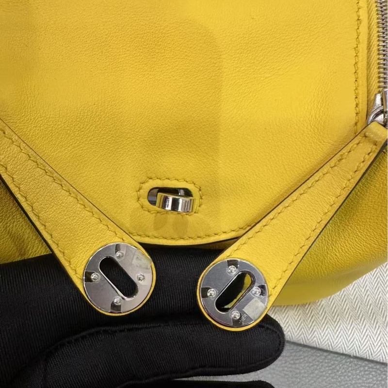 🌈Hermes💛Mini Lindy一代💛那不勒斯黃銀扣🌈98新🌟有單🌈🌟Swift皮🌟minilindy🌟minilindy一代🌟Lindy🌟愛馬仕🌟-2
