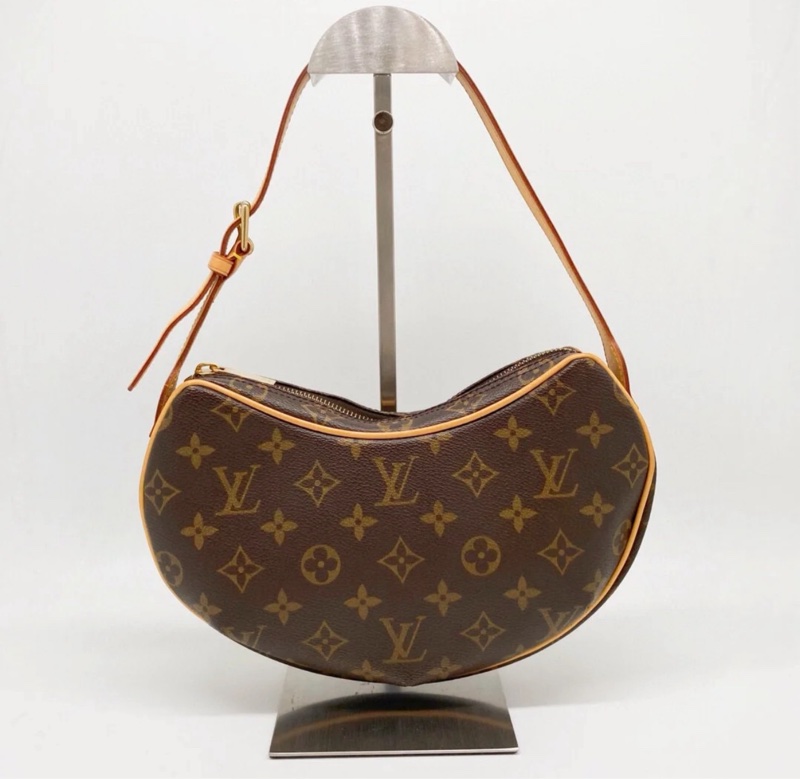 「JL精品代購」9新 Lv 老花Croissant豌豆包 中號-0