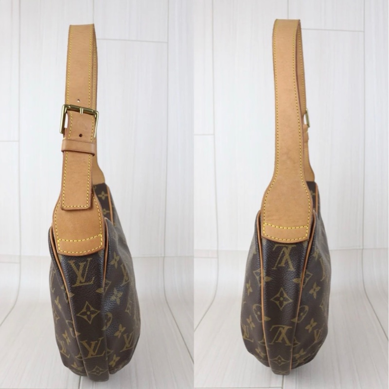 「JL精品代購」9新 Lv 老花Croissant豌豆包 中號-4