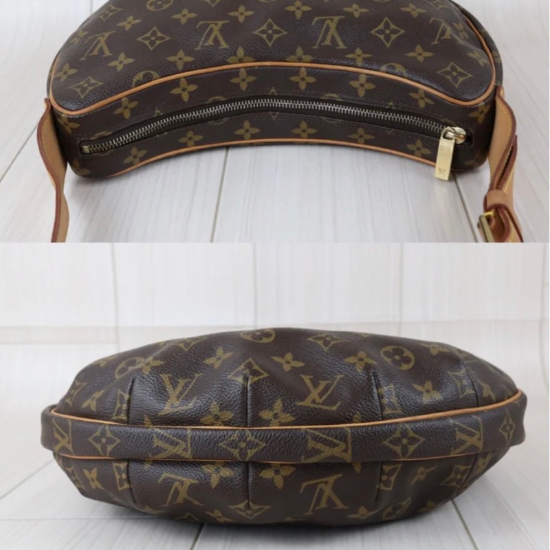 「JL精品代購」9新 Lv 老花Croissant豌豆包 中號-5