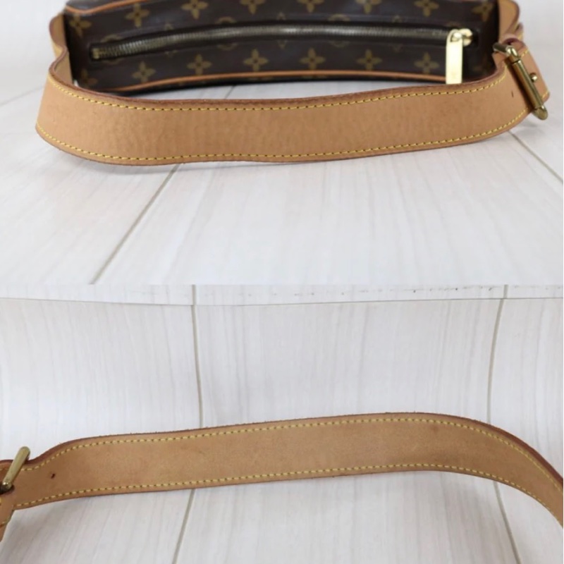 「JL精品代購」9新 Lv 老花Croissant豌豆包 中號-6