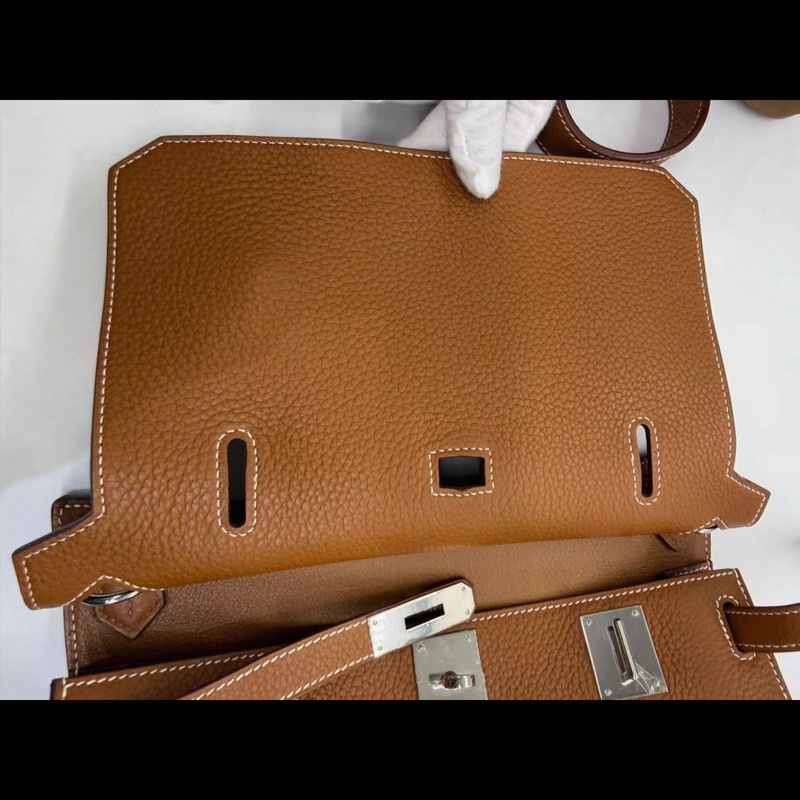 Hermes 金棕銀扣吉普賽28 T刻 配件：肩帶-11