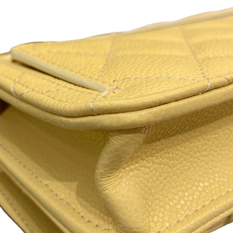 CHANEL 香奈兒 AP2914 BUSINESS AFFINITY BAG 小型手把口蓋郵差包 小牛皮 淺黃色 淺金釦-9