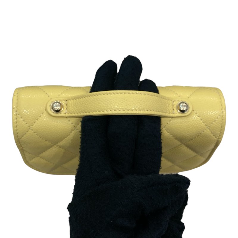 CHANEL 香奈兒 AP2914 BUSINESS AFFINITY BAG 小型手把口蓋郵差包 小牛皮 淺黃色 淺金釦-12