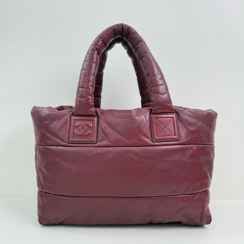 Chanel/香奈兒 暗紅色手提包-2