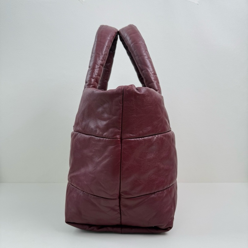 Chanel/香奈兒 暗紅色手提包-4