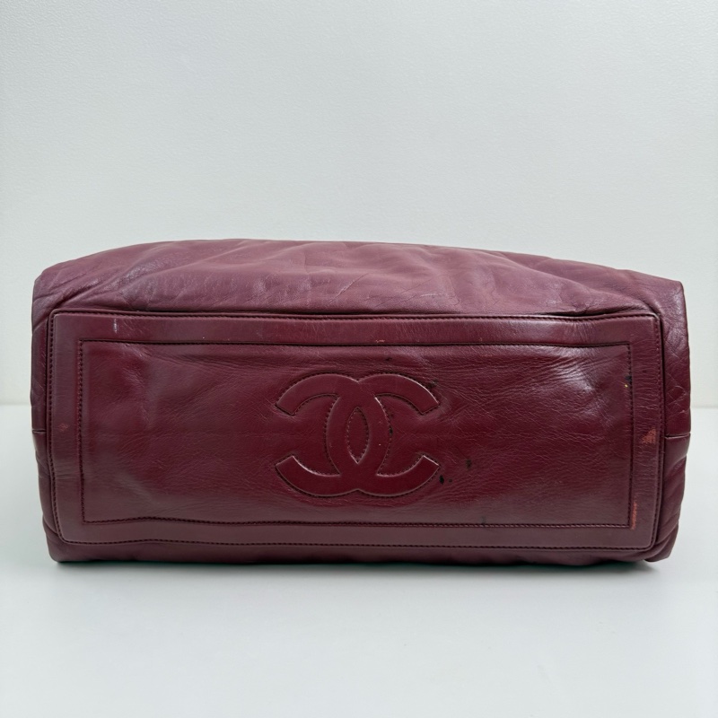 Chanel/香奈兒 暗紅色手提包-5