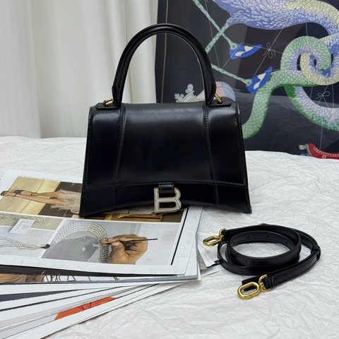 Balenciaga巴黎世家經典沙漏包 s  黑金 原始成色