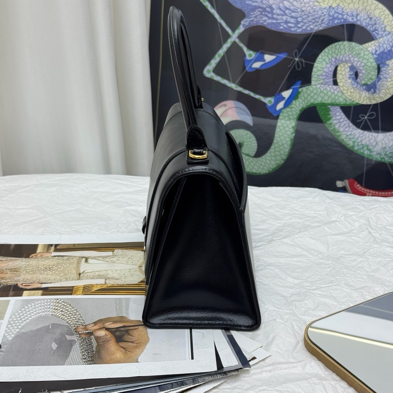 Balenciaga巴黎世家經典沙漏包 s 黑金 原始成色-3