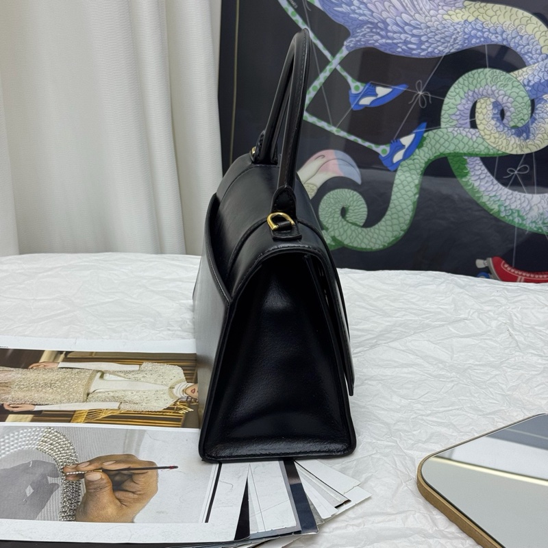 Balenciaga巴黎世家經典沙漏包 s 黑金 原始成色-4