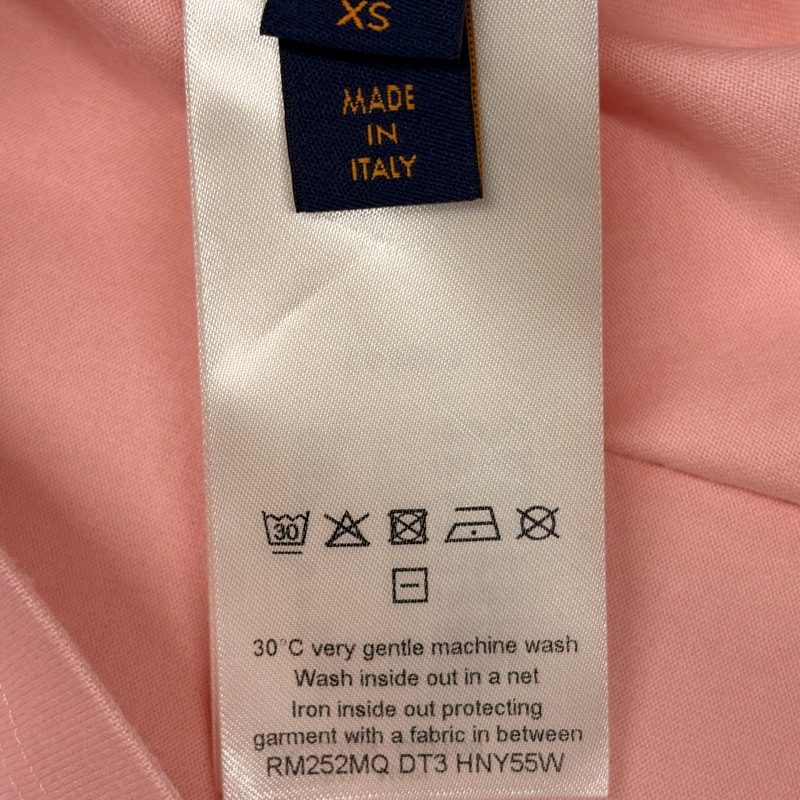 LV路易威登 LOUIS VUITTON 95新浮雕LOGO粉色XS 短袖T恤-8
