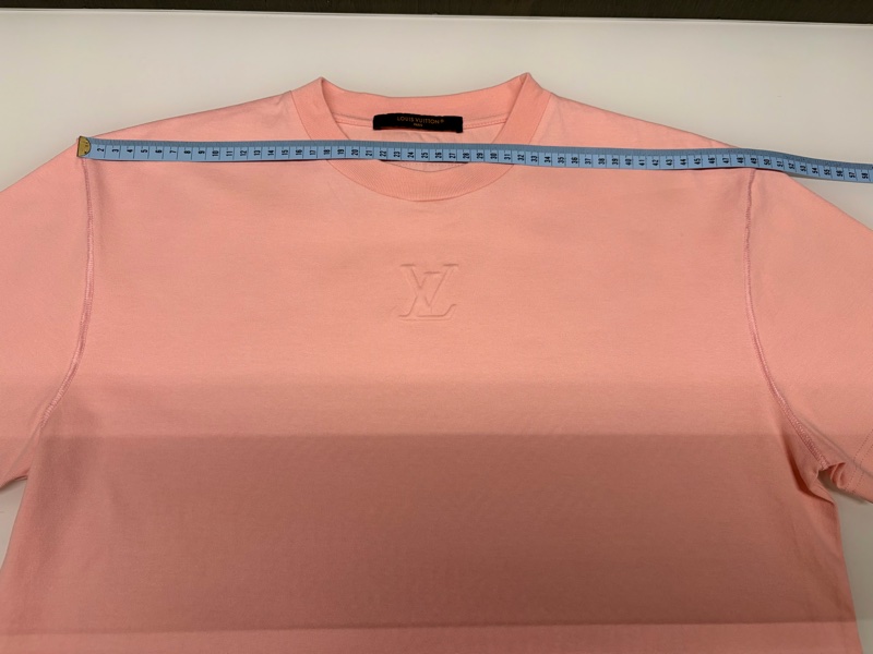 LV路易威登 LOUIS VUITTON 95新浮雕LOGO粉色XS 短袖T恤-10