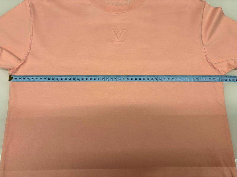 LV路易威登 LOUIS VUITTON 95新浮雕LOGO粉色XS 短袖T恤-11