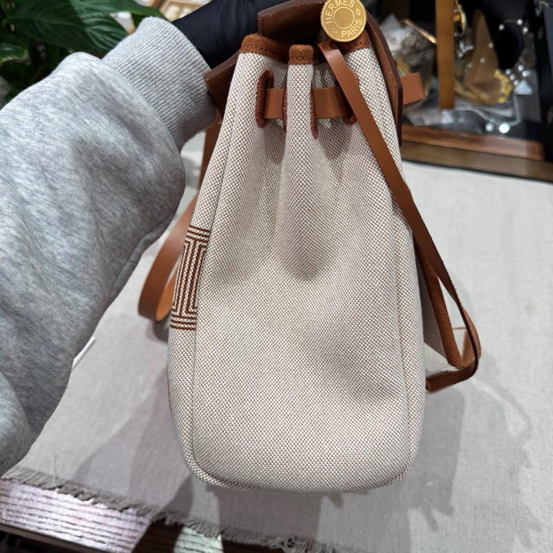 愛馬仕/Hermes Herbag31 金棕色豬鼻子限量版 閒置新有票-4