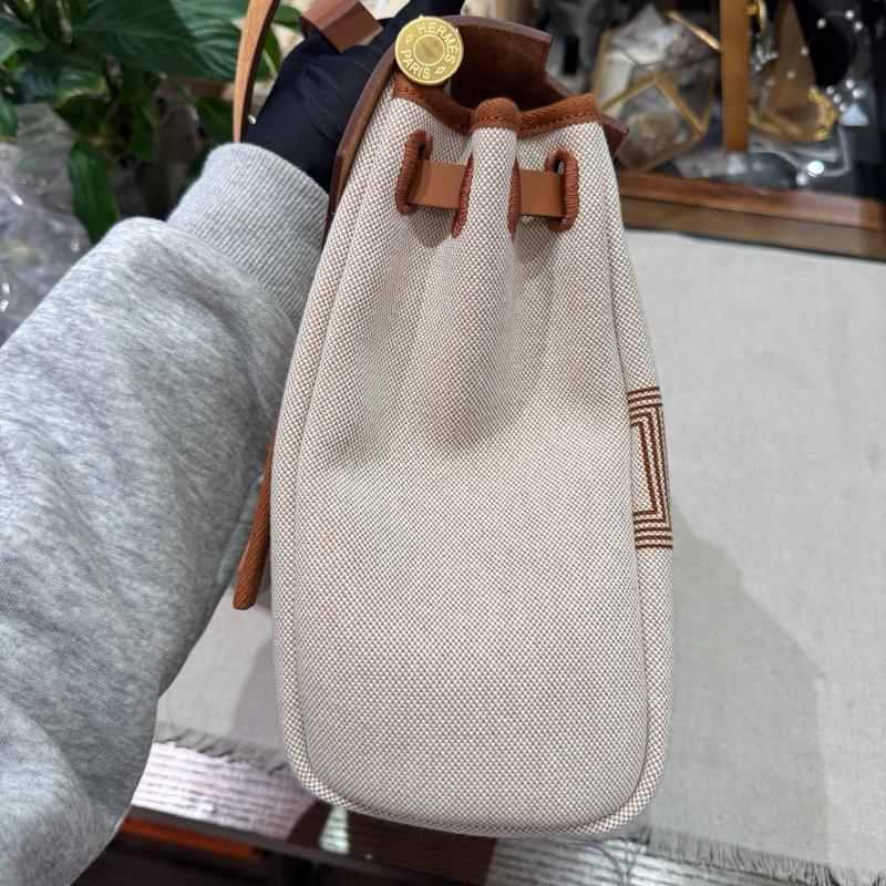 愛馬仕/Hermes Herbag31 金棕色豬鼻子限量版 閒置新有票-5