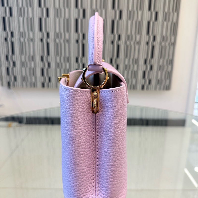 芯片款99新 LV粉色波浪卡普辛。-4