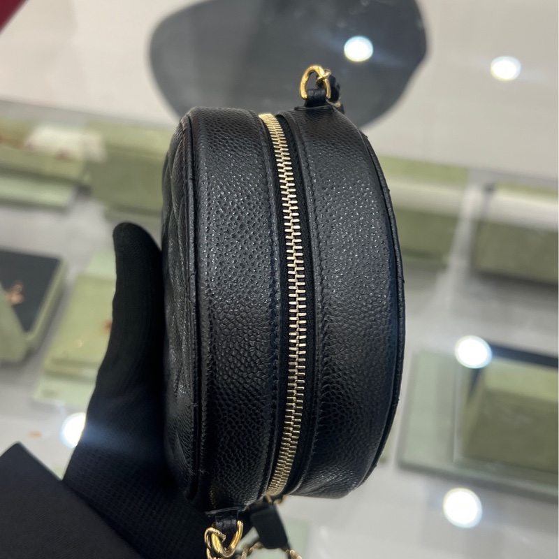 香奈兒/Chanel 圓餅包 牛皮  。-5