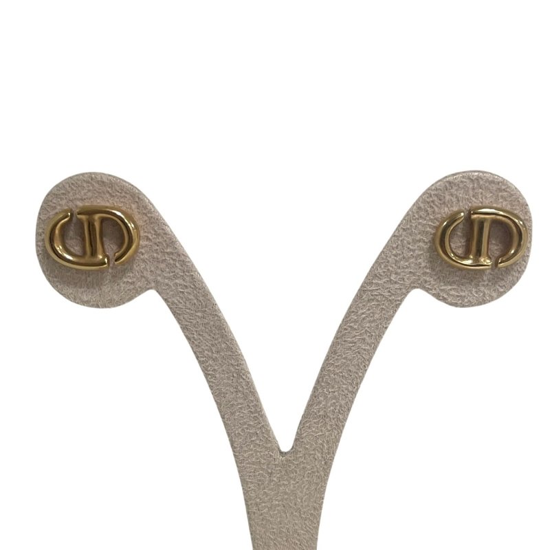 DIOR 迪奧 CD造型耳環 合金 金色-0