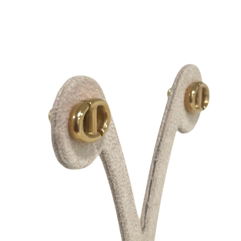 DIOR 迪奧 CD造型耳環 合金 金色-2